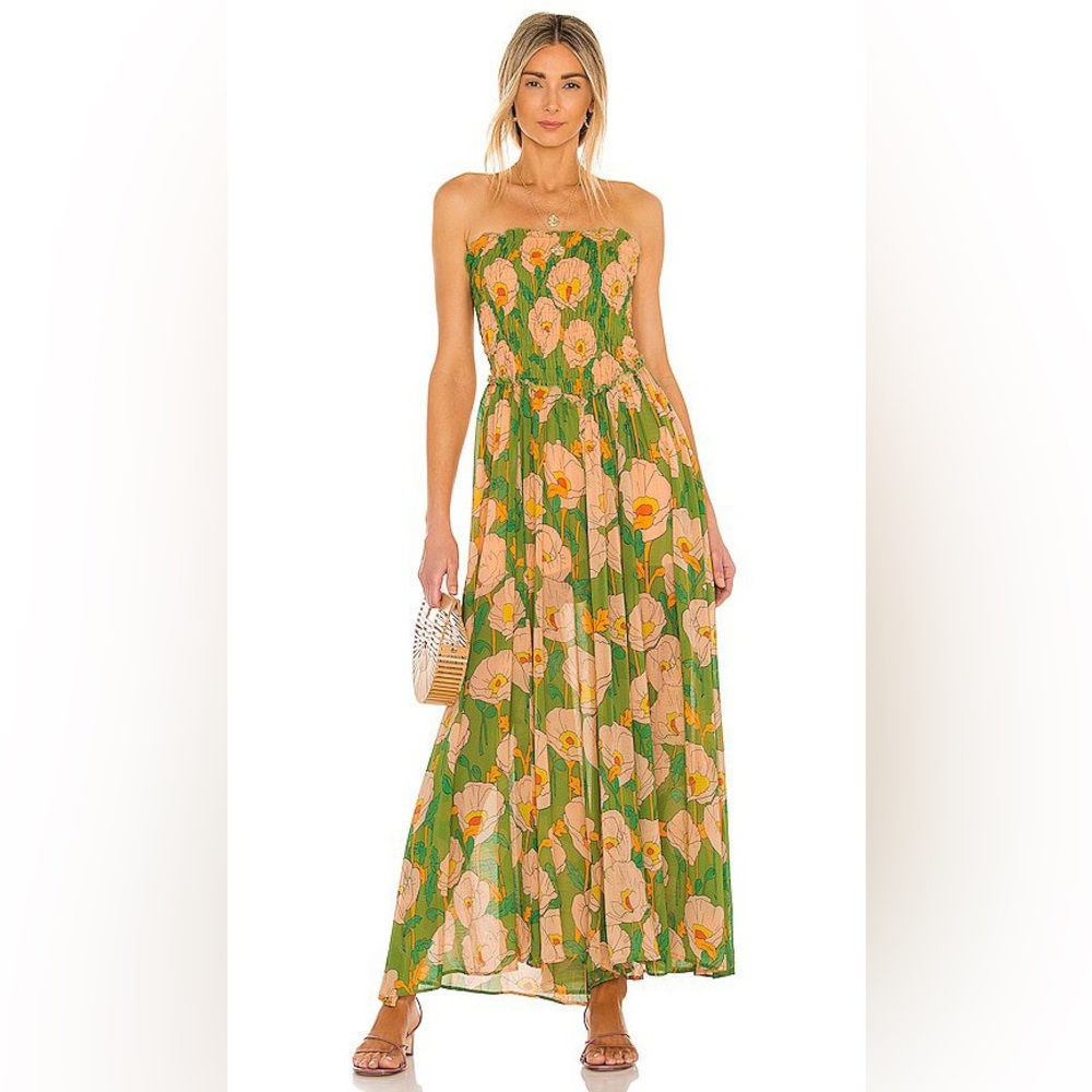 NWT! Free People Sophia Jumpsuit in Avocado Combo. Size: XS.